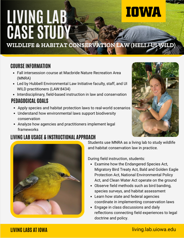 Screenshot of conservation law case study cover page