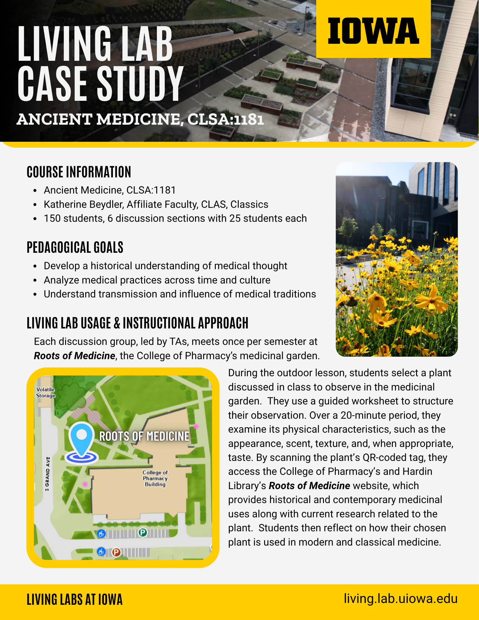Living Lab flyer - ancient medicine