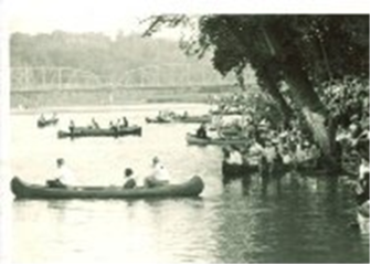 Canoes on Iowa River