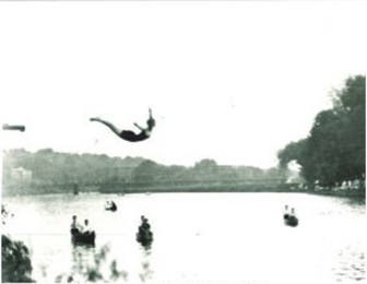 Diver in Iowa River